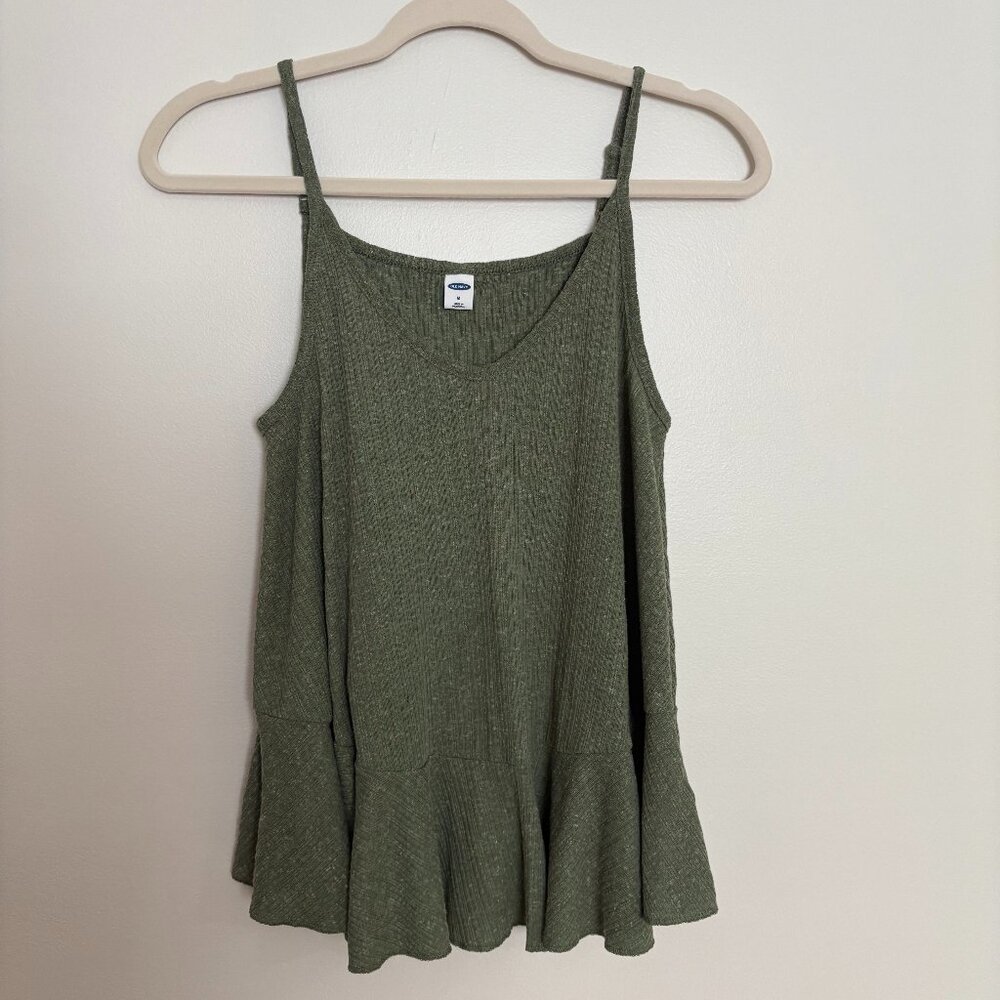 Old Navy Green Ruffle Hem Tank Top – Women’s M